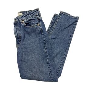 H&M Womens High Rise Straight Leg Ankle Jeans Size 6 Medium Wash Denim